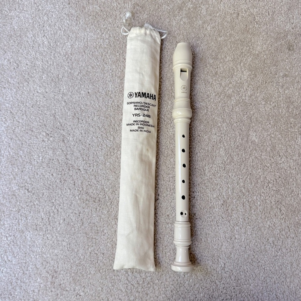 Yamaha Soprano Recorder Model RS-24B. Ivory color. Excellent used condition.